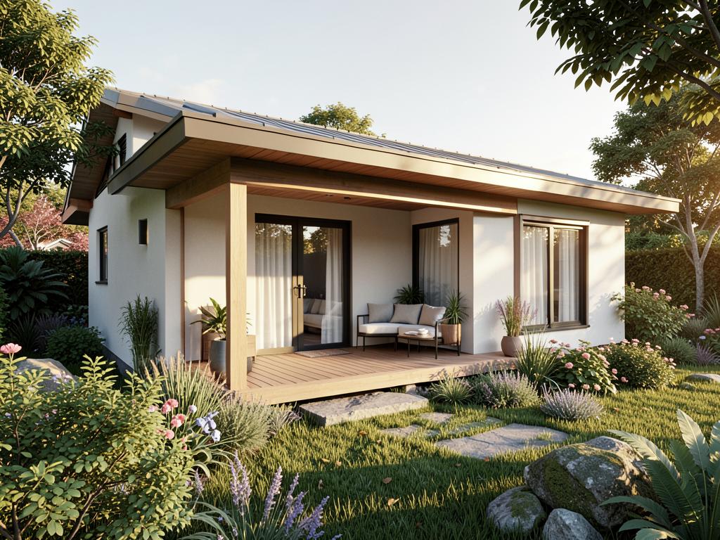Visualisation 3D — Villa basse avec jardin