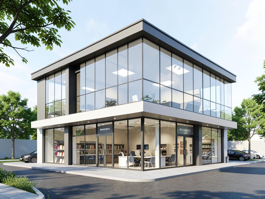 Visualisation 3D — Bâtiment commercial